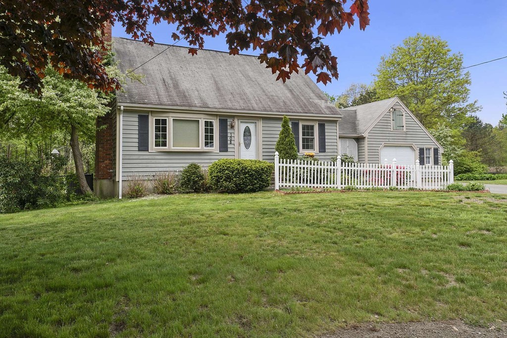 Front exterior of 2-bedroom Cape home at 108 Beach Street in Foxboro, MA